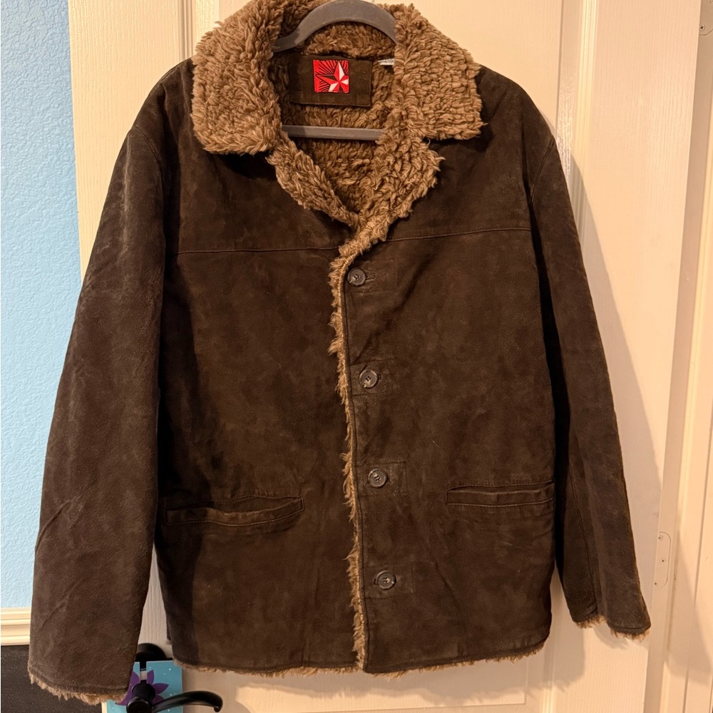 Marlboro Men's Brown Shearling Jacket